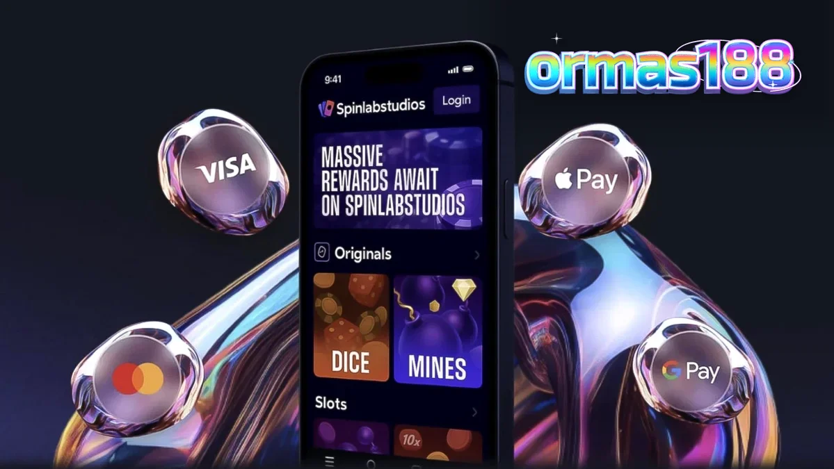 Ilustrasi kasino online yang menampilkan berbagai pilihan permainan slot dengan tema yang menarik.